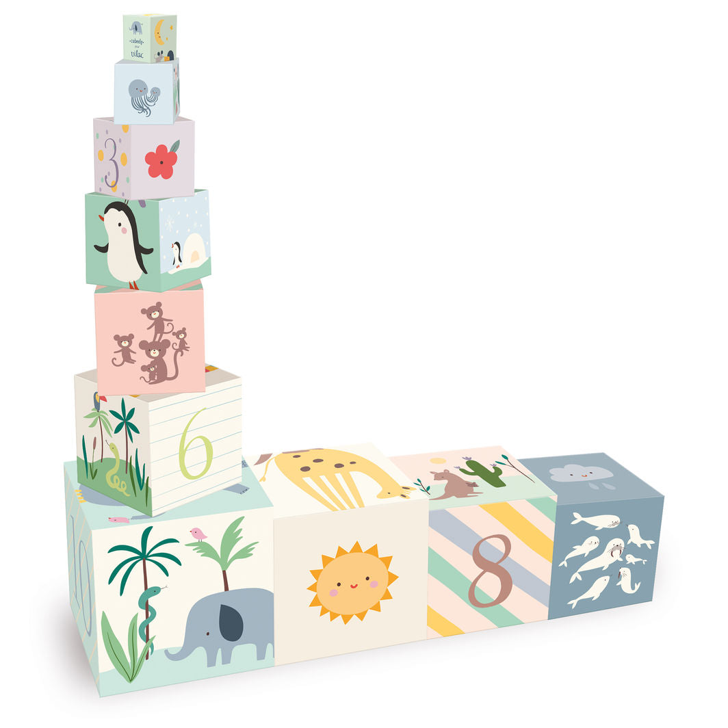 Vilac Stacking Blocks, Animals of the World