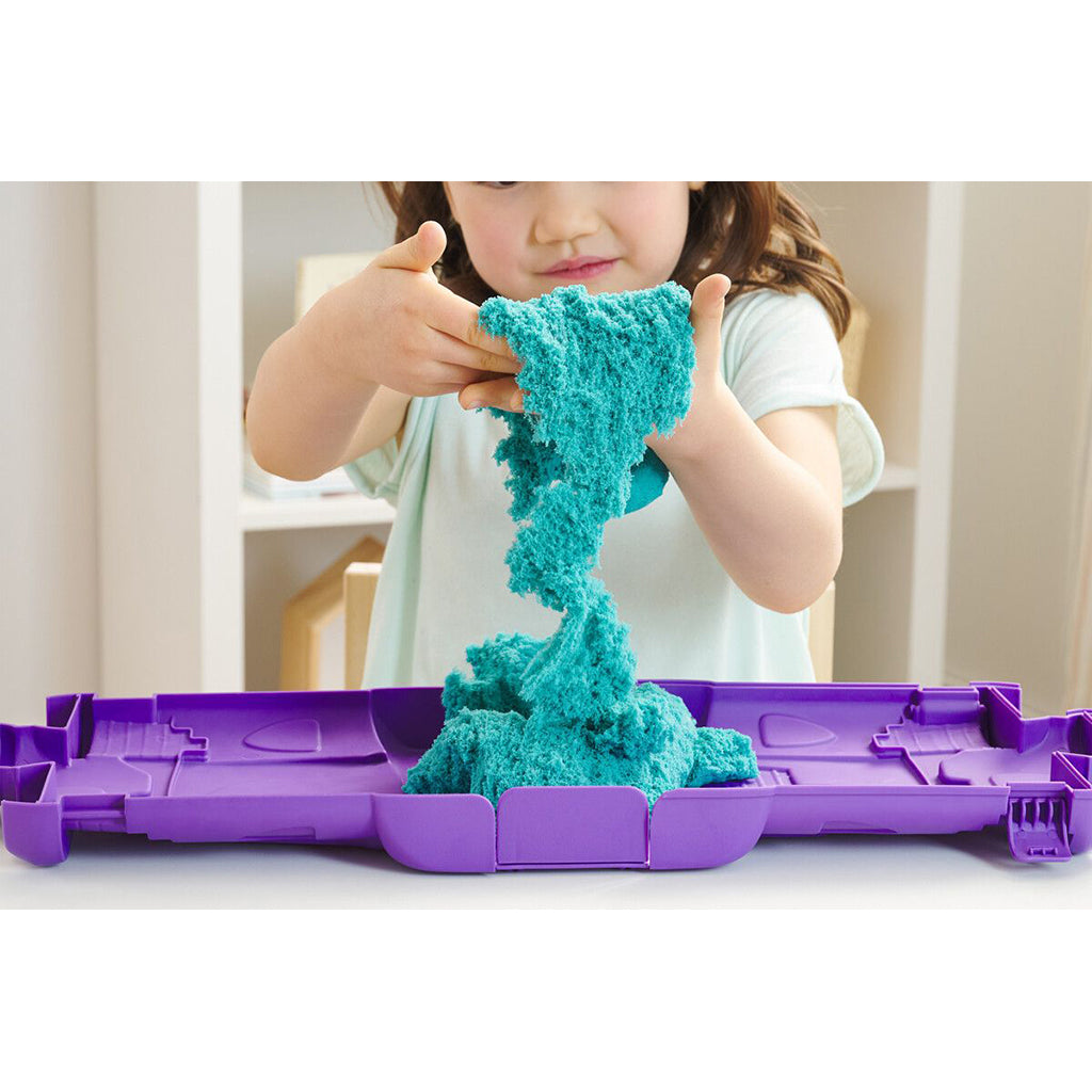 Kinetic Sand, Sandslot Fold-Out Case - Lime Green