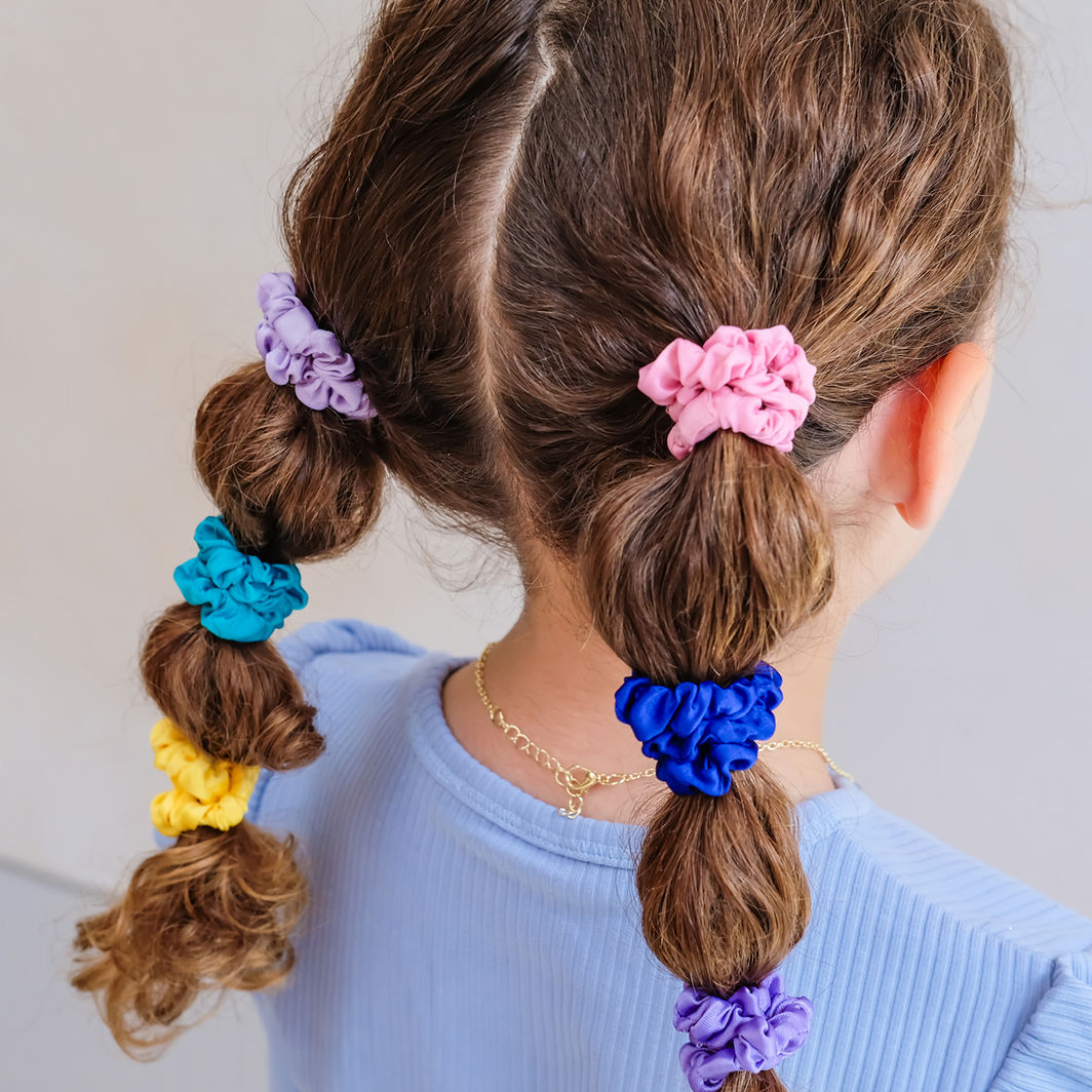 Mimi &amp; Lula 9 Scrunchies hårelastikker - Bright Satin
