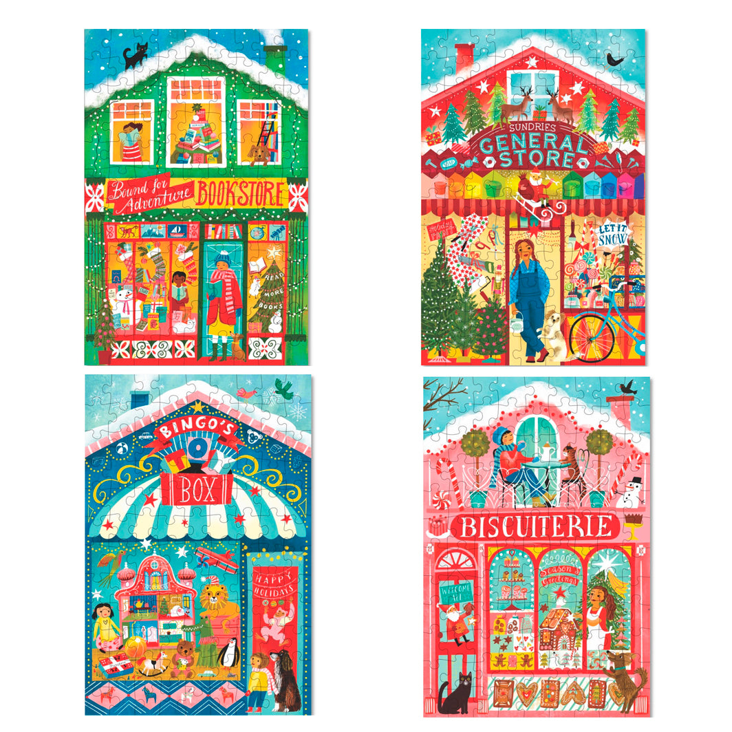 eeBoo Puzzle 100 Pieces, Christmas Market - Assorted Designs
