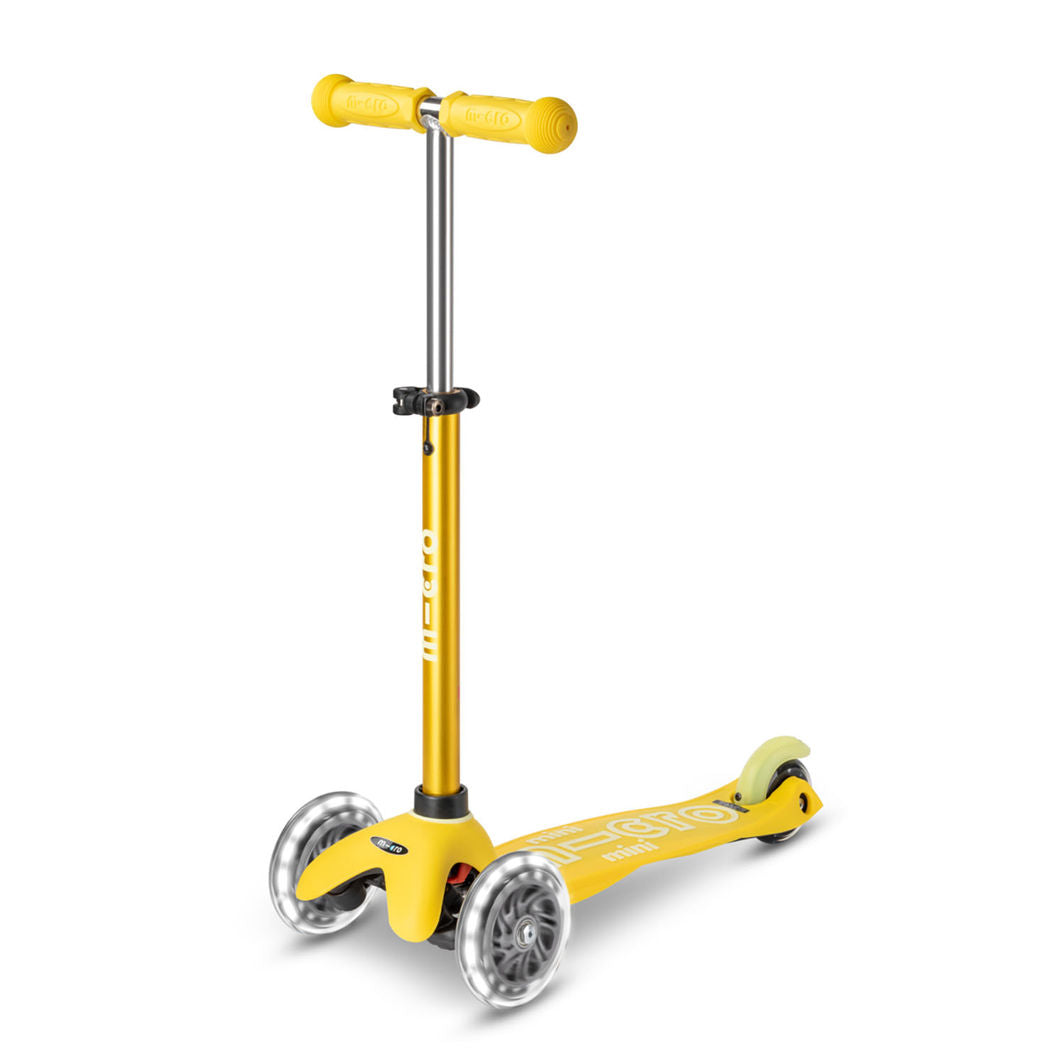 Micro Løbehjul, Mini Deluxe LED - Yellow