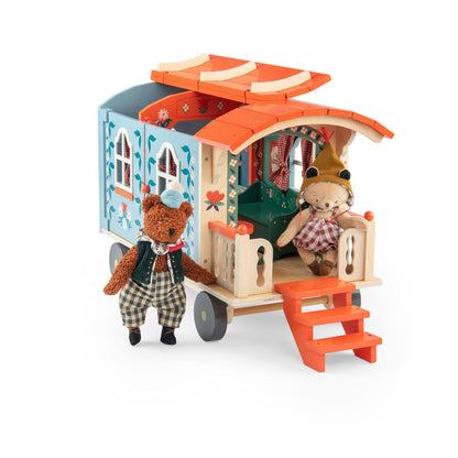 Moulin Roty Caravan with Furniture, Les Minouchkas