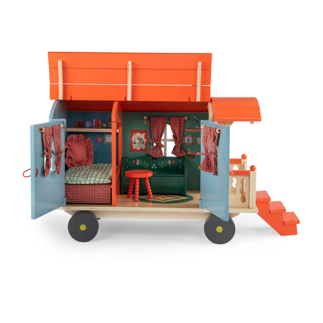 Moulin Roty Caravan with Furniture, Les Minouchkas