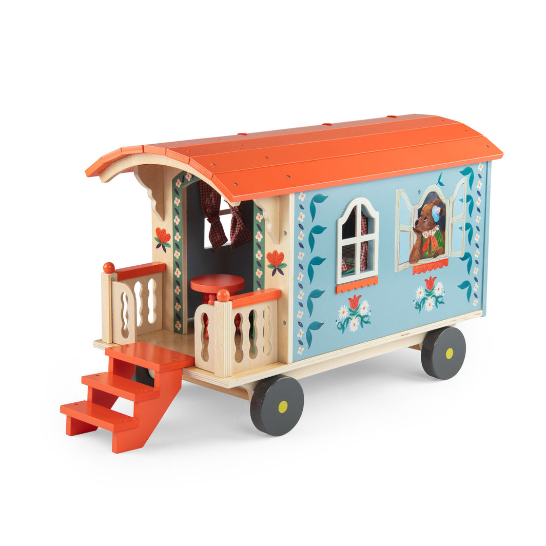 Moulin Roty Caravan with Furniture, Les Minouchkas