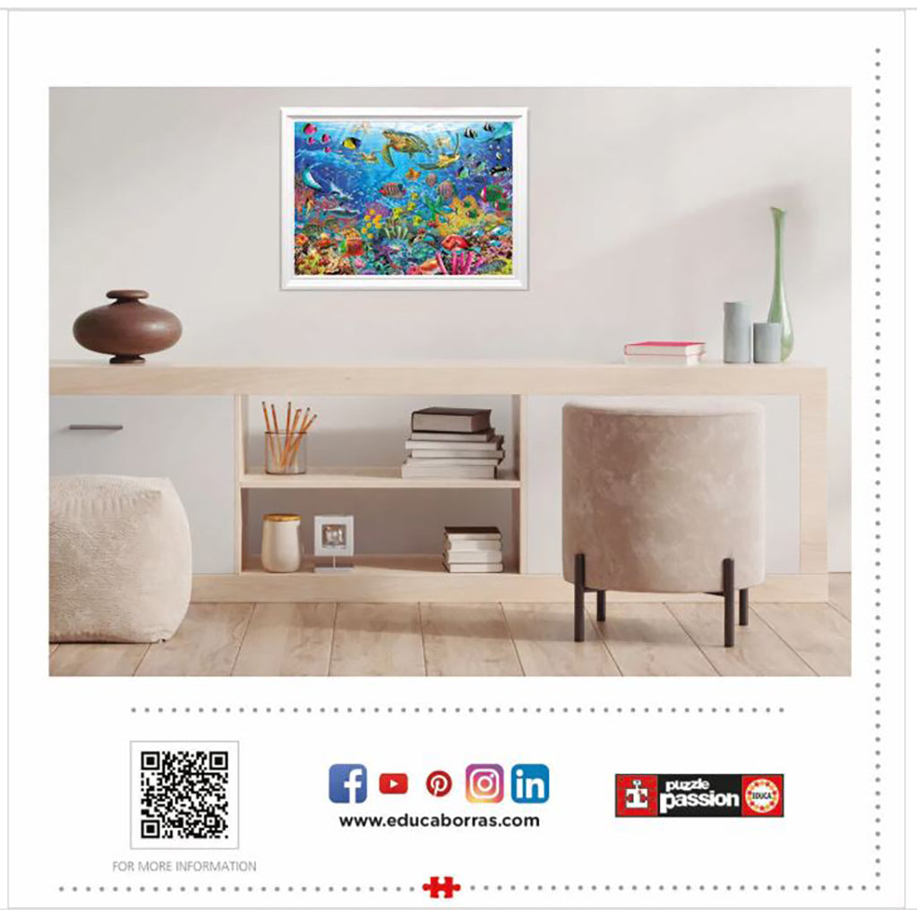 Educa Puzzle with 1000 Pieces - Tropical Fantasy Turtles