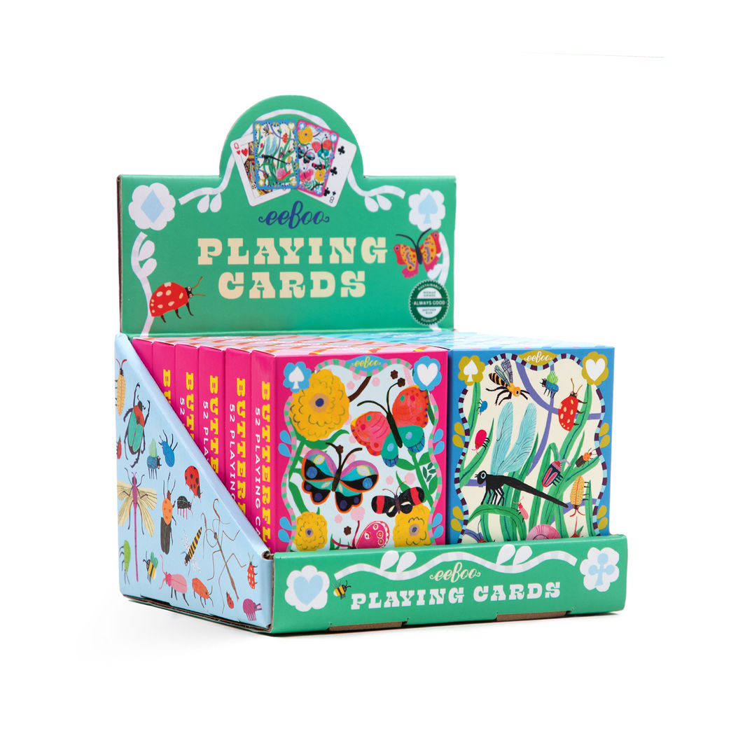 eeBoo Playing Cards, Butterflies &amp; Bugs - 2 Designs