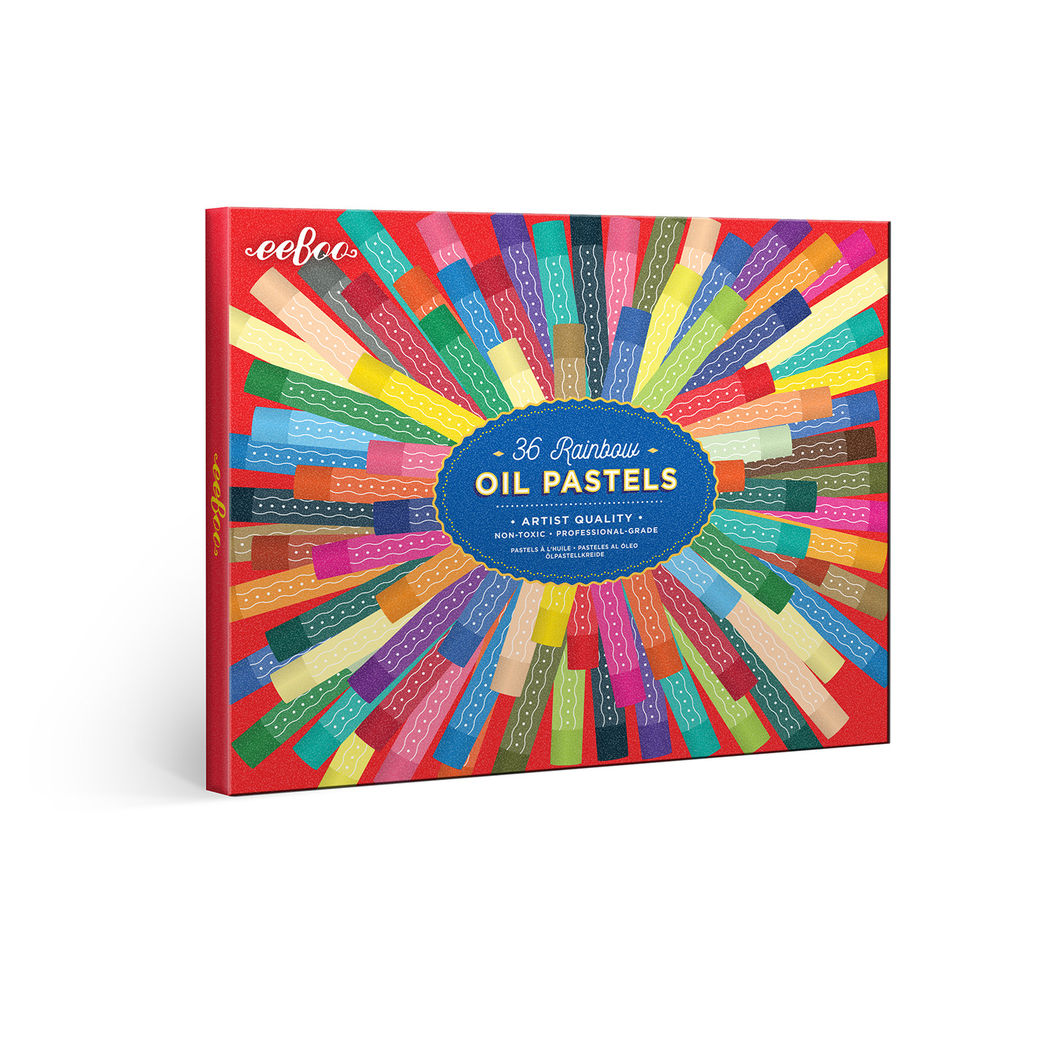 eeBoo Oil Pastels, Set of 36 - Rainbow