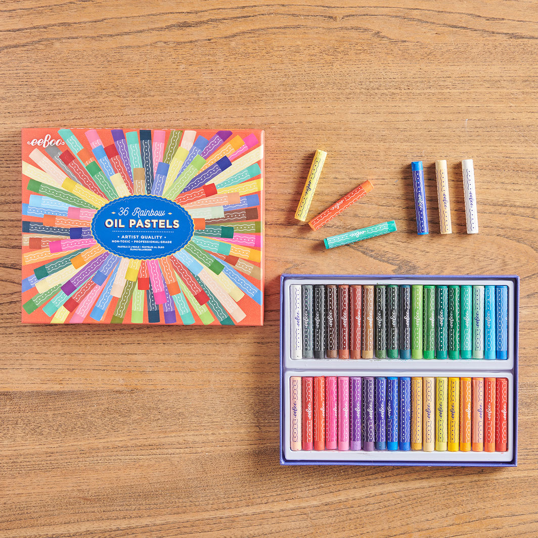 eeBoo Oil Pastels, Set of 36 - Rainbow