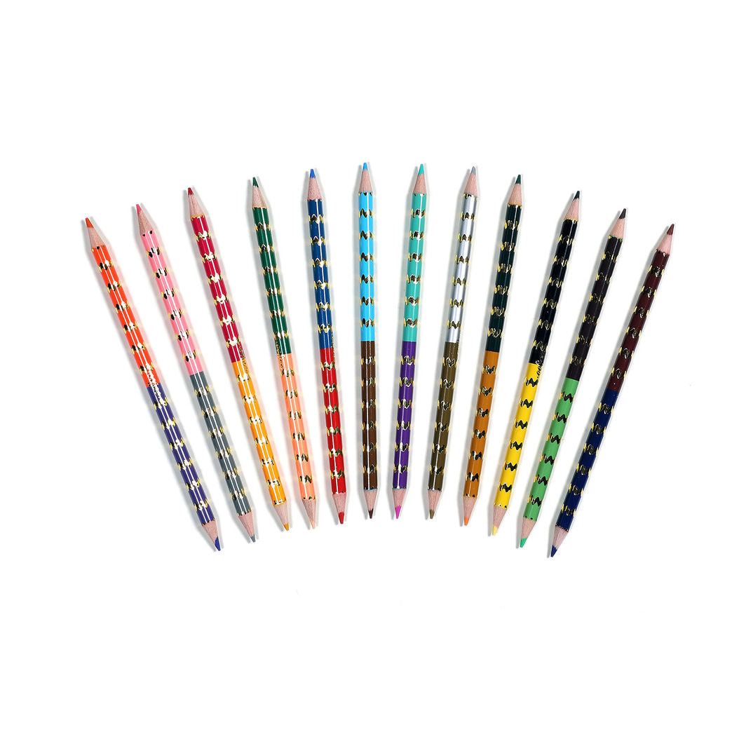 eeBoo - 12 Double-Ended Colored Pencils - Fawn &amp; Sun
