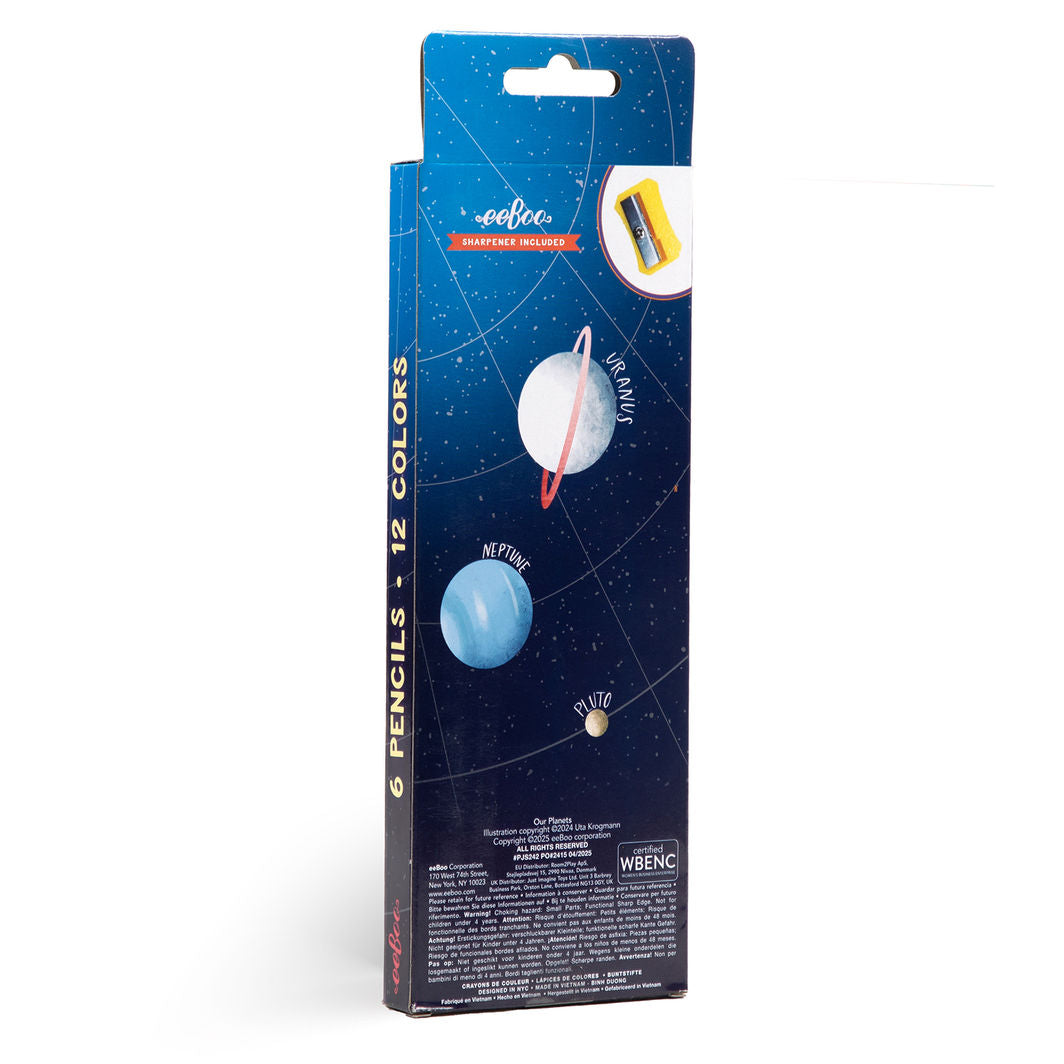 eeBoo - 6 Jumbo Colored Pencils - Our Planets Special Edition