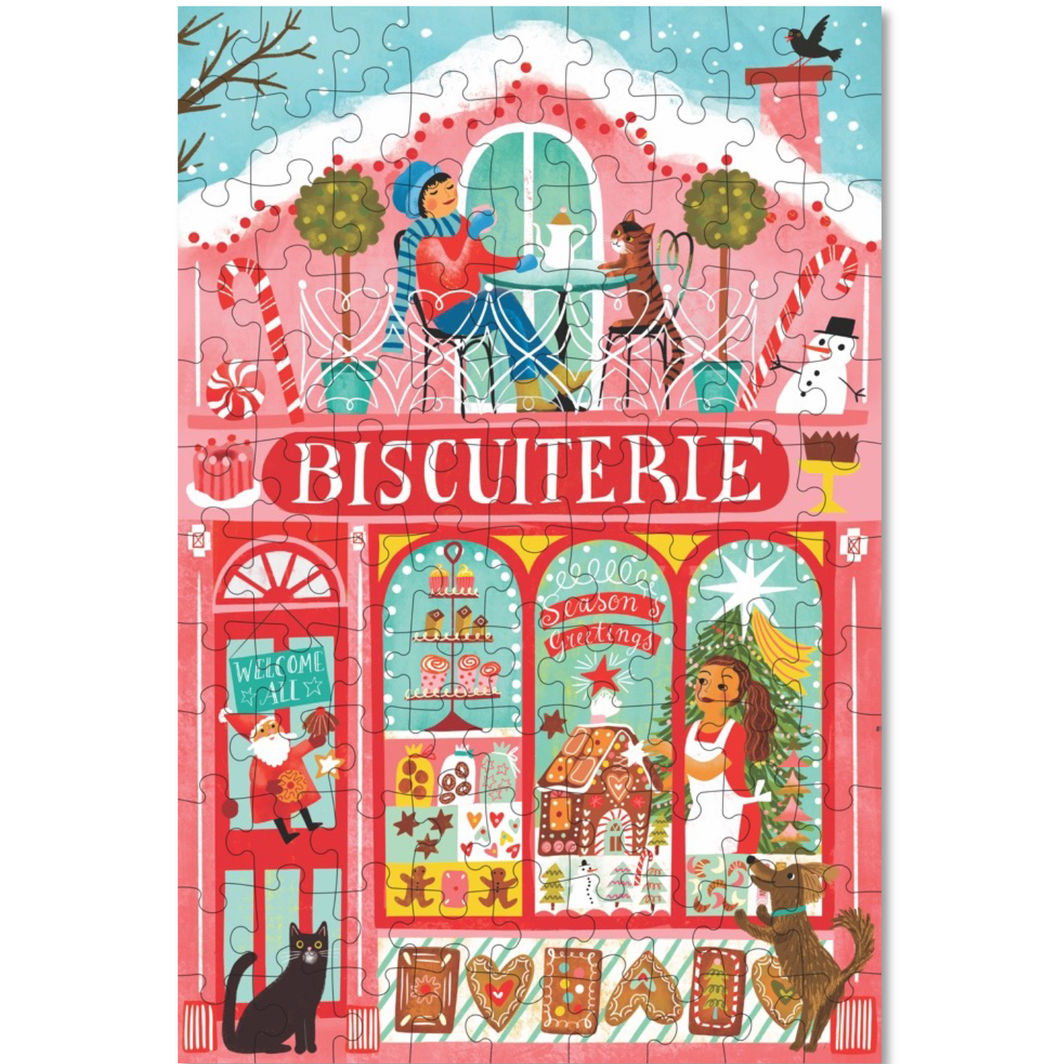 eeBoo Puzzle 100 Pieces, Christmas Market - Assorted Designs