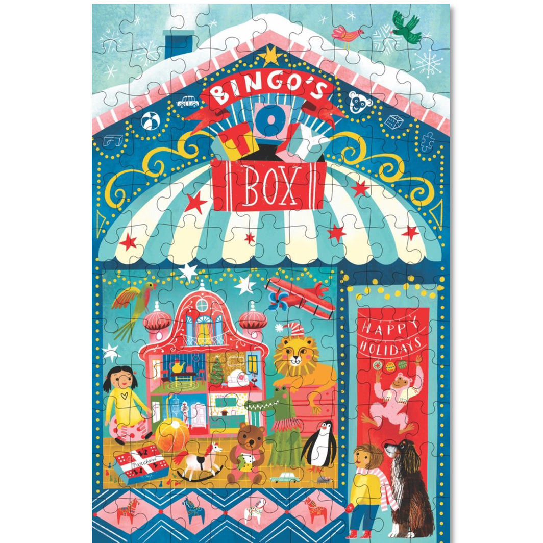 eeBoo Puzzle 100 Pieces, Christmas Market - Assorted Designs