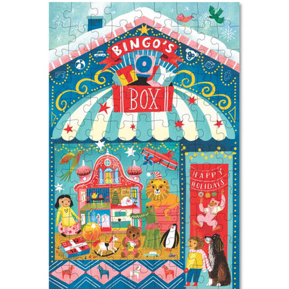 eeBoo Puzzle 100 Pieces, Christmas Market - Assorted Designs