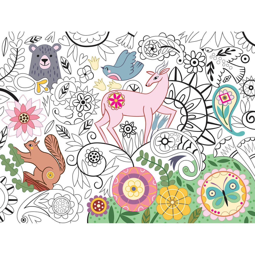Auzou Coloring Book, Enchanting Designs