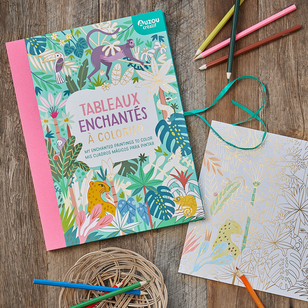 Auzou Coloring Book, Enchanting Designs