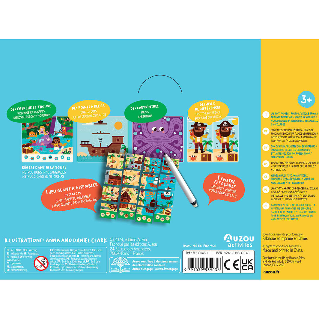 Auzou Activity Cards, 20 Tasks - Pirates