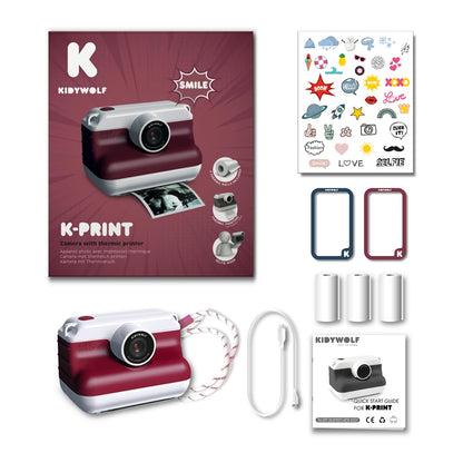 Kidywolf Instant Print Camera for Kids, Red