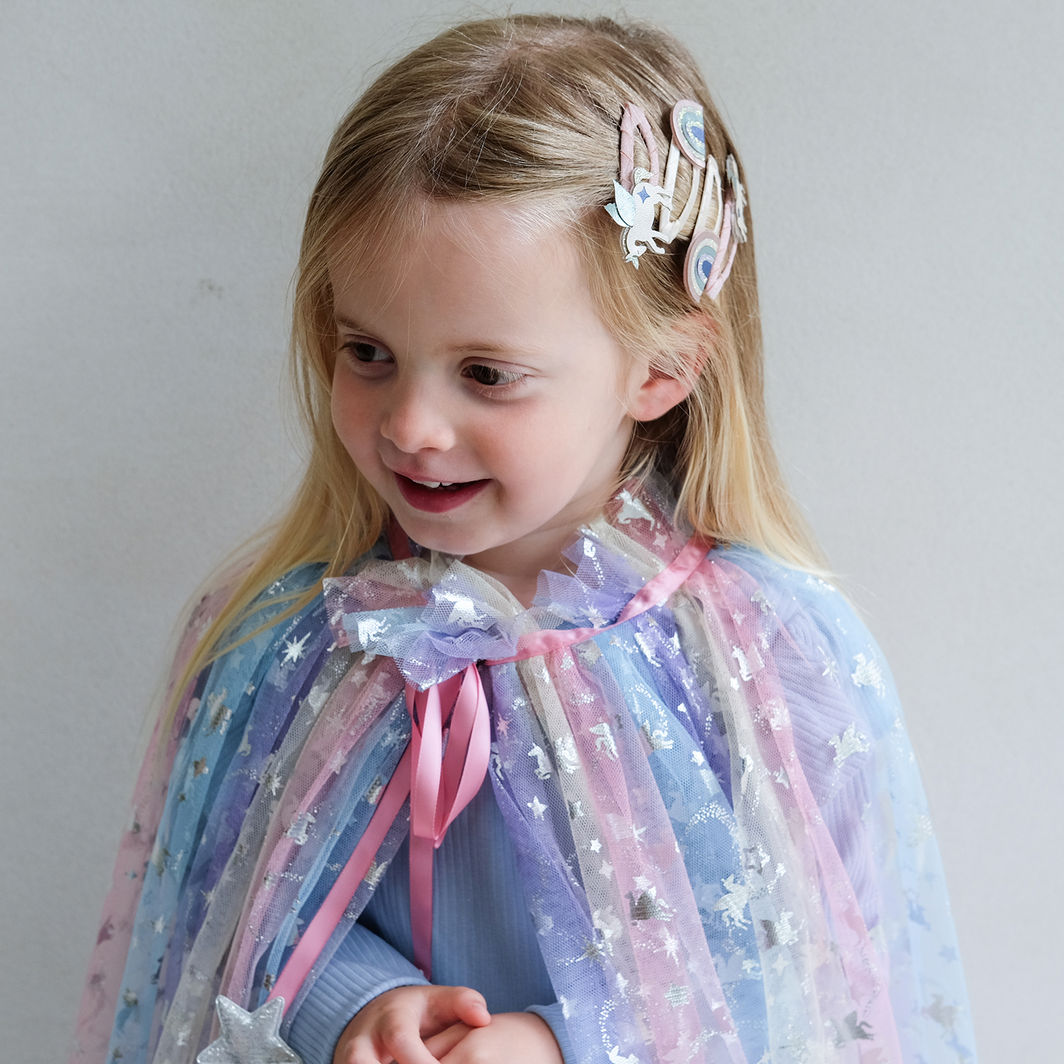 Mimi &amp; Lula Hair Accessories, 4 Hair Clips - Winged Unicorn Celeste