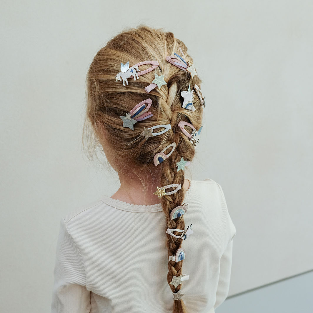 Mimi &amp; Lula Hair Accessories, 4 Hair Clips - Star Trail Celeste