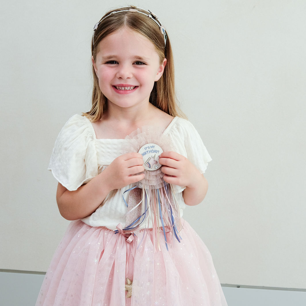 Mimi &amp; Lula Badge, Birthday Unicorn Celeste