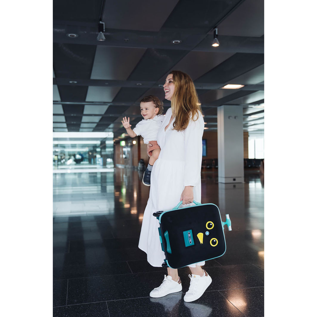 Micro Trolley Eazy Ride-On, Suitcase Kids Can Ride On - Forest Green