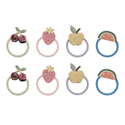 Mimi &amp; Lula 8 hårelastikker, Mini Fruit Salad Spring on the Farm