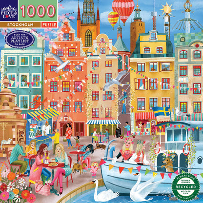 eeBoo Jigsaw Puzzle 1000 Pieces, Stockholm