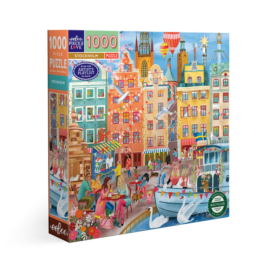 eeBoo Jigsaw Puzzle 1000 Pieces, Stockholm