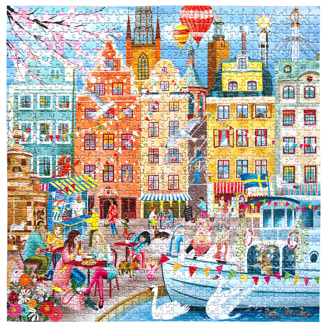 eeBoo Jigsaw Puzzle 1000 Pieces, Stockholm