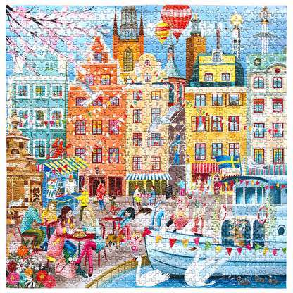eeBoo Jigsaw Puzzle 1000 Pieces, Stockholm