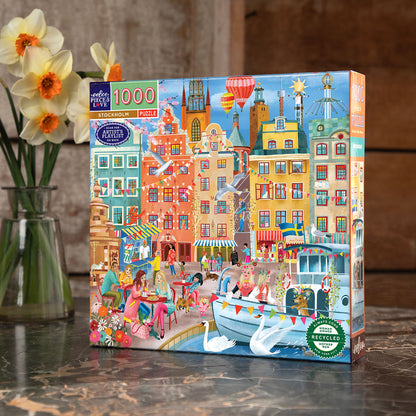 eeBoo Jigsaw Puzzle 1000 Pieces, Stockholm
