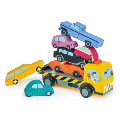 Tender Leaf Stable Cars, Car Transporter - From 18 Months
