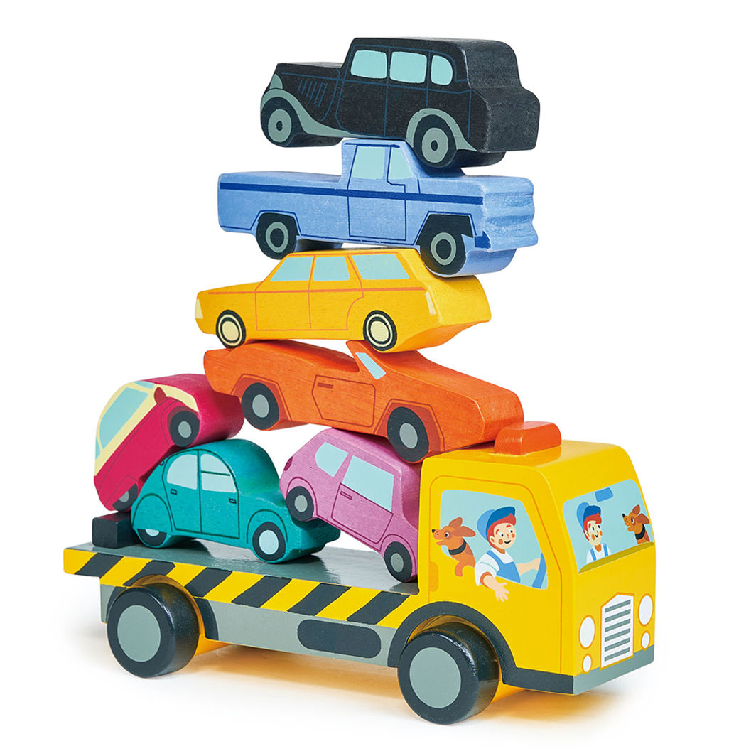 Tender Leaf Stable Cars, Car Transporter - From 18 Months