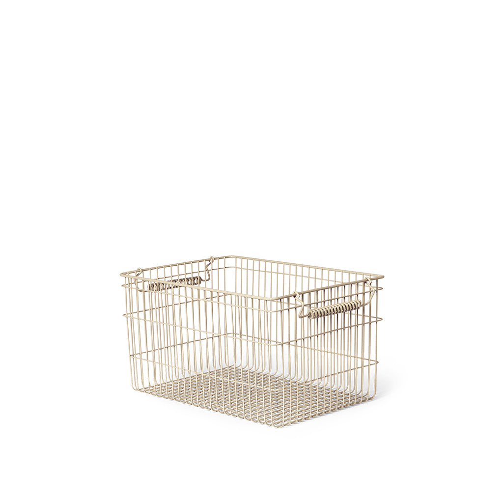 ferm Living Wire Baskets, Cala Stackable Baskets, Set of 2 - Cashmere