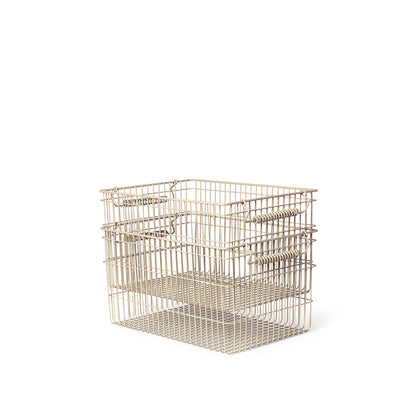 ferm Living Wire Baskets, Cala Stackable Baskets, Set of 2 - Poppy Red