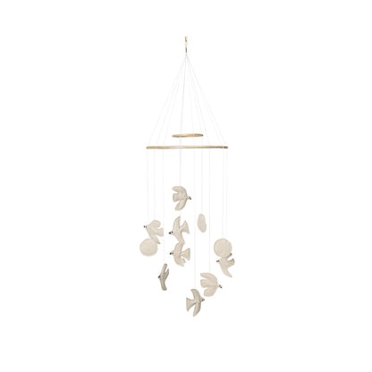 ferm Living Felt Mobile, Swif Bird Mobile - Undyed