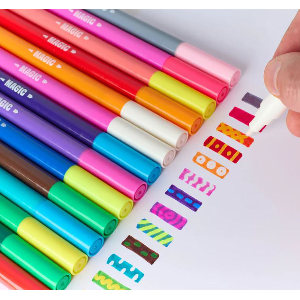 Omy Markers with Dual Tips, 18 pcs - Magic