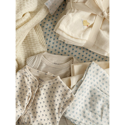 Fanga Fontana Bellini Muslin Cloth, Organic, 3-Pack - Punto Blue