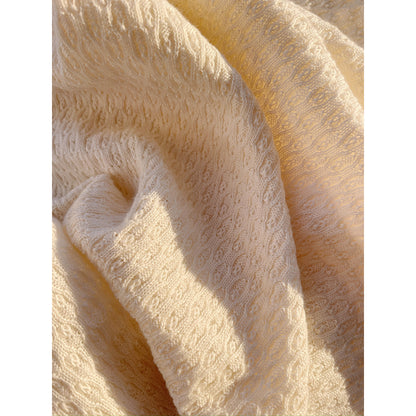 &quot;Fanga Fontana Baby Blanket, Venti Pointelle, GOTS - Antique White&quot;