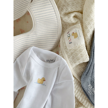 &quot;Fanga Fontana Baby Blanket, Venti Pointelle, GOTS - Antique White&quot;