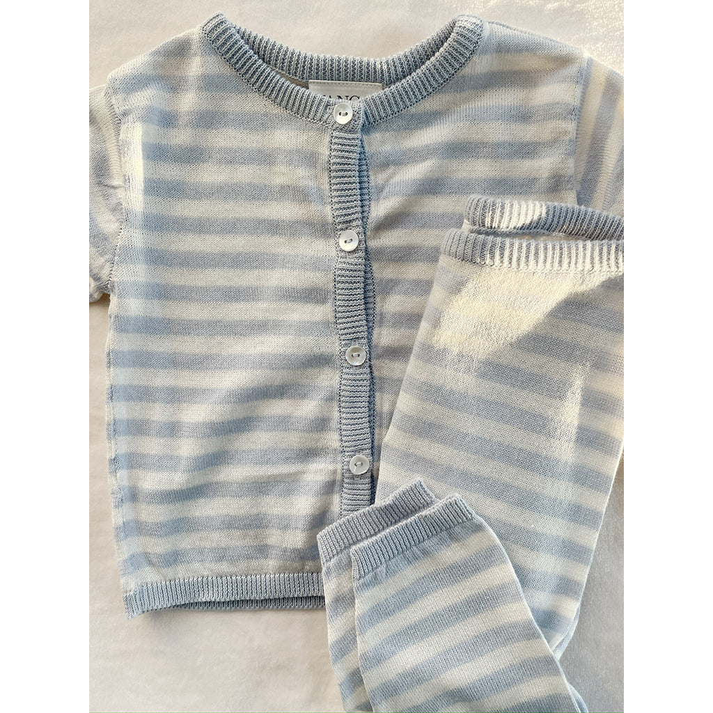 Fanga Fontana Venti Baby Cardigan, Organic, Gray Dawn – Ages 1–9 months