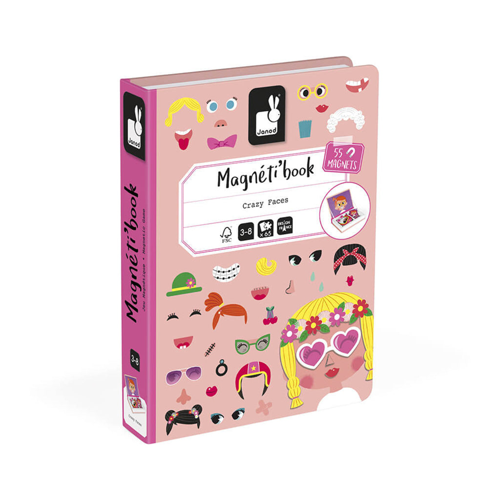 Janod Magnetic Book: Wacky Faces for Girls