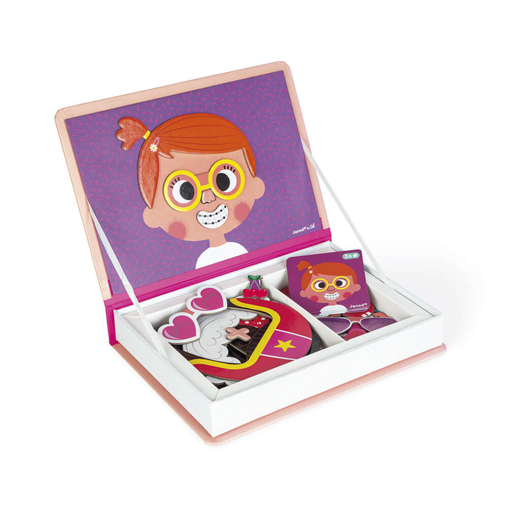 Janod Magnetic Book: Wacky Faces for Girls