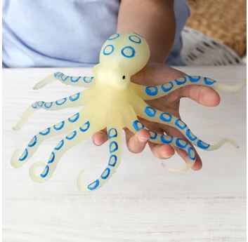 Rex London Glow in the dark, squishy - Octopus