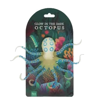 Rex London Glow in the dark, squishy - Octopus