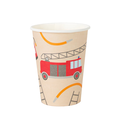 My Little Day Paper Cups, Firefighter Theme - Set of 8