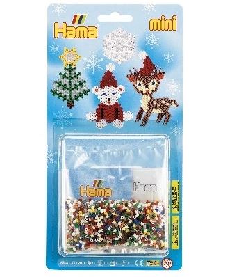 Hama Bead Set Mini, Christmas Tree, Reindeer or Christmas Bear, 2000 Beads