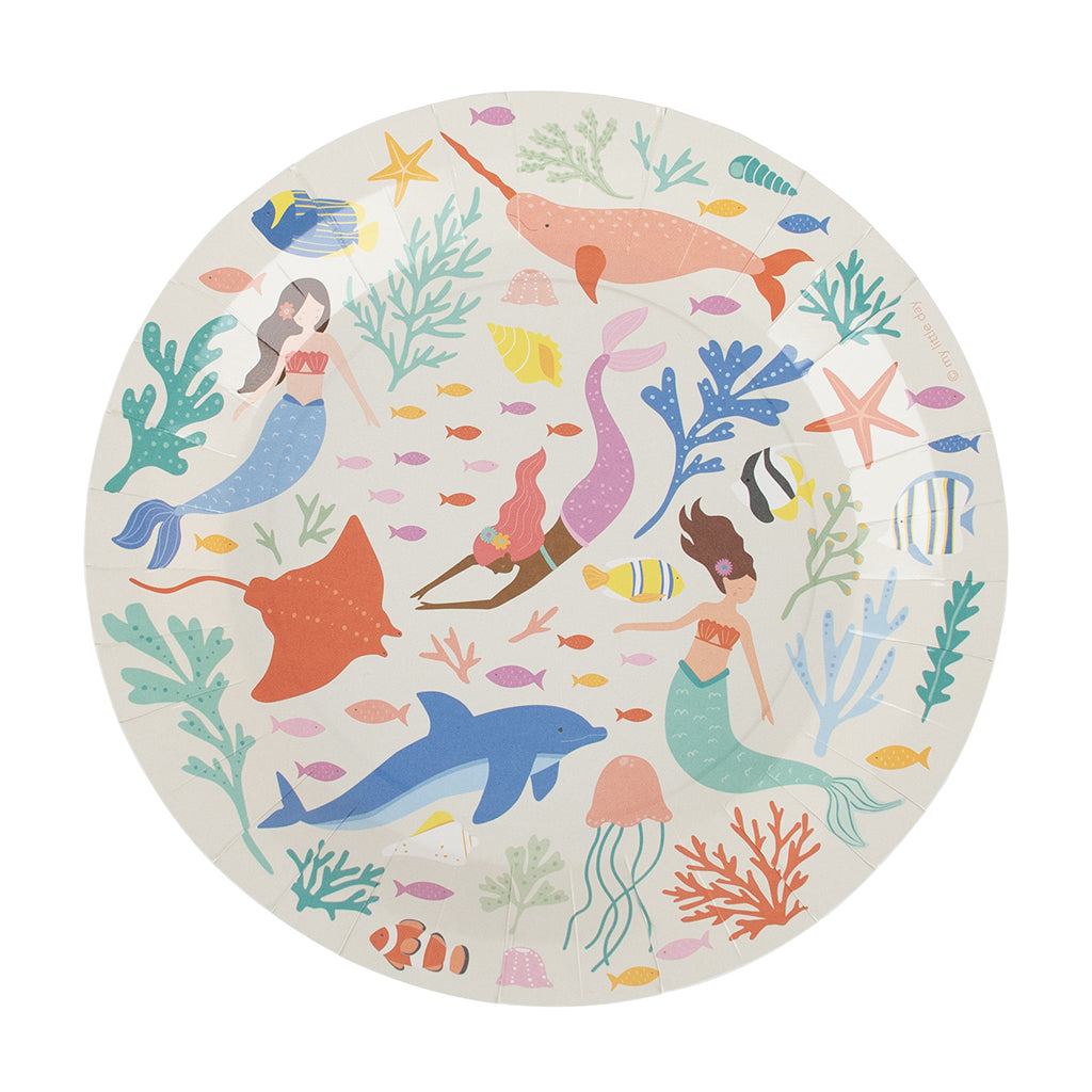 My Little Day Paper Plates, Mermaid - Set of 8