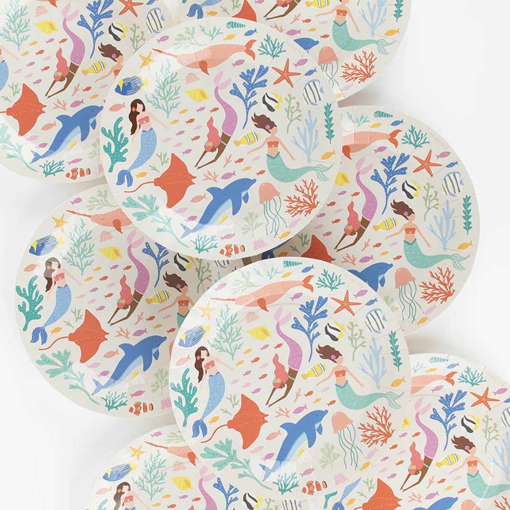 My Little Day Paper Plates, Mermaid - Set of 8