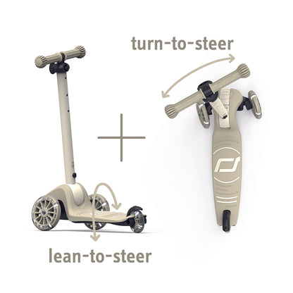 Scoot and Ride Highway Kick 3S, Kick Scooter - LED Ash